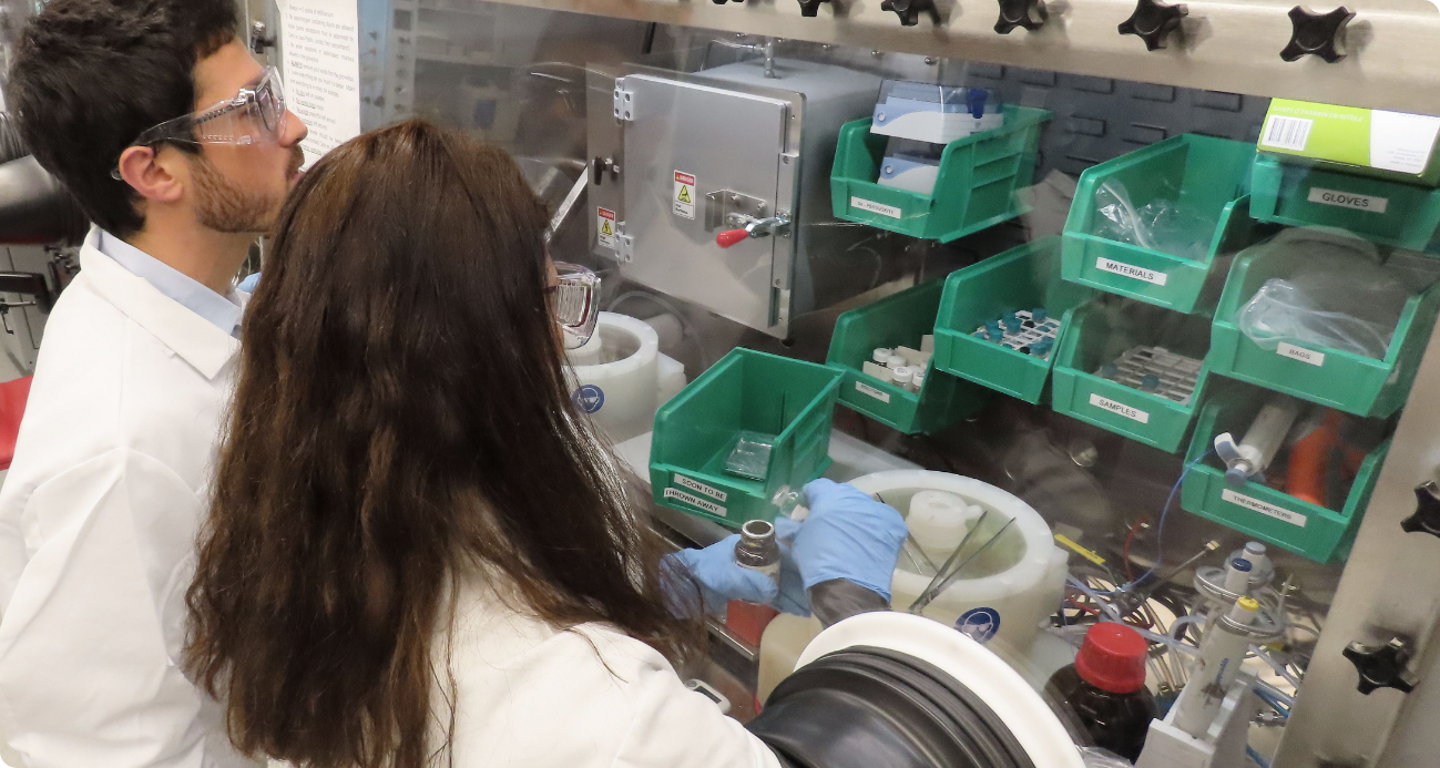 "Two researchers working in a Georgia Tech lab