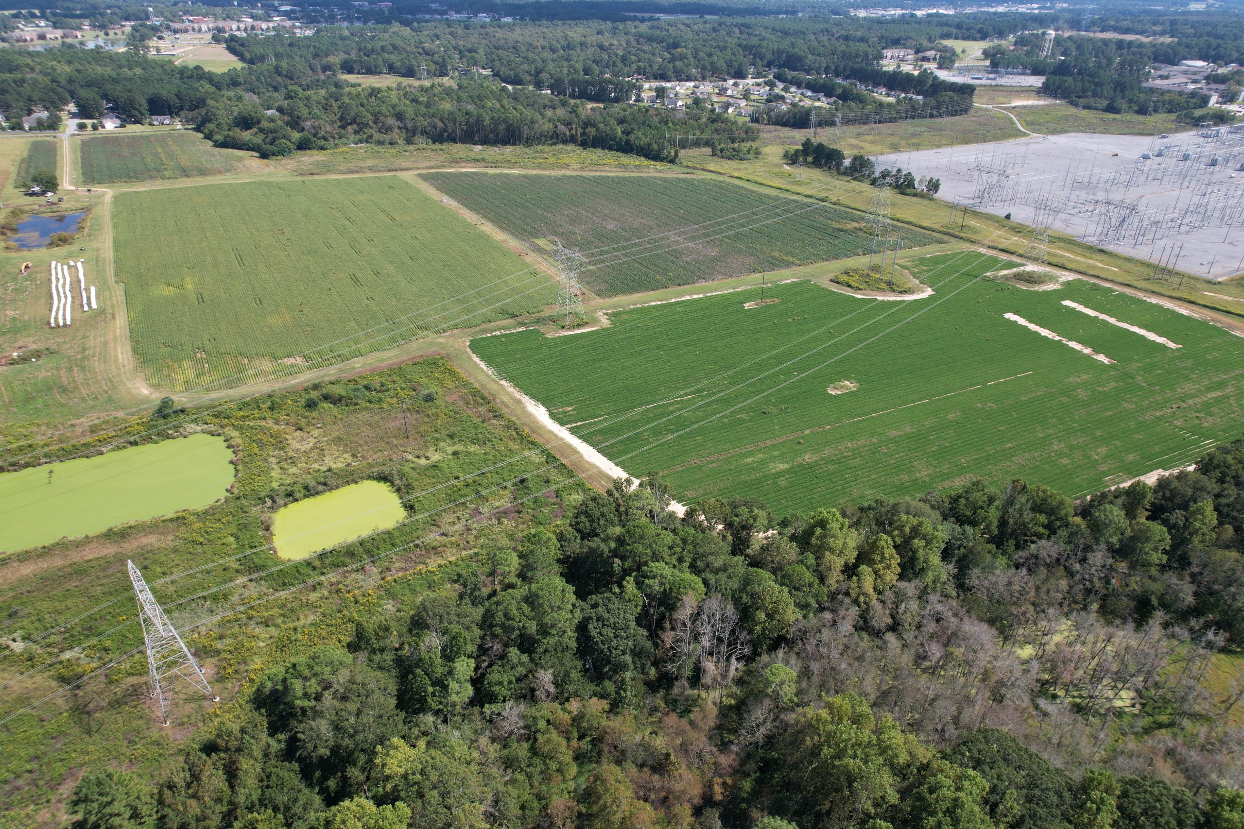 Aerial photo of data farm