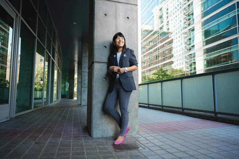 Debra Lam stands outside in Midtown Atlanta.