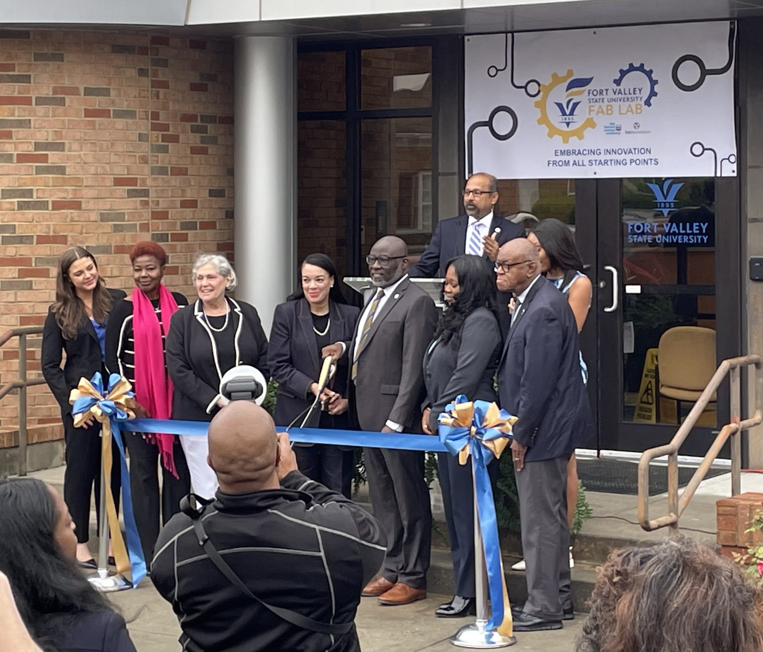 A ribbon cutting ceremony held at Fort Valley State University's new Fab Lab