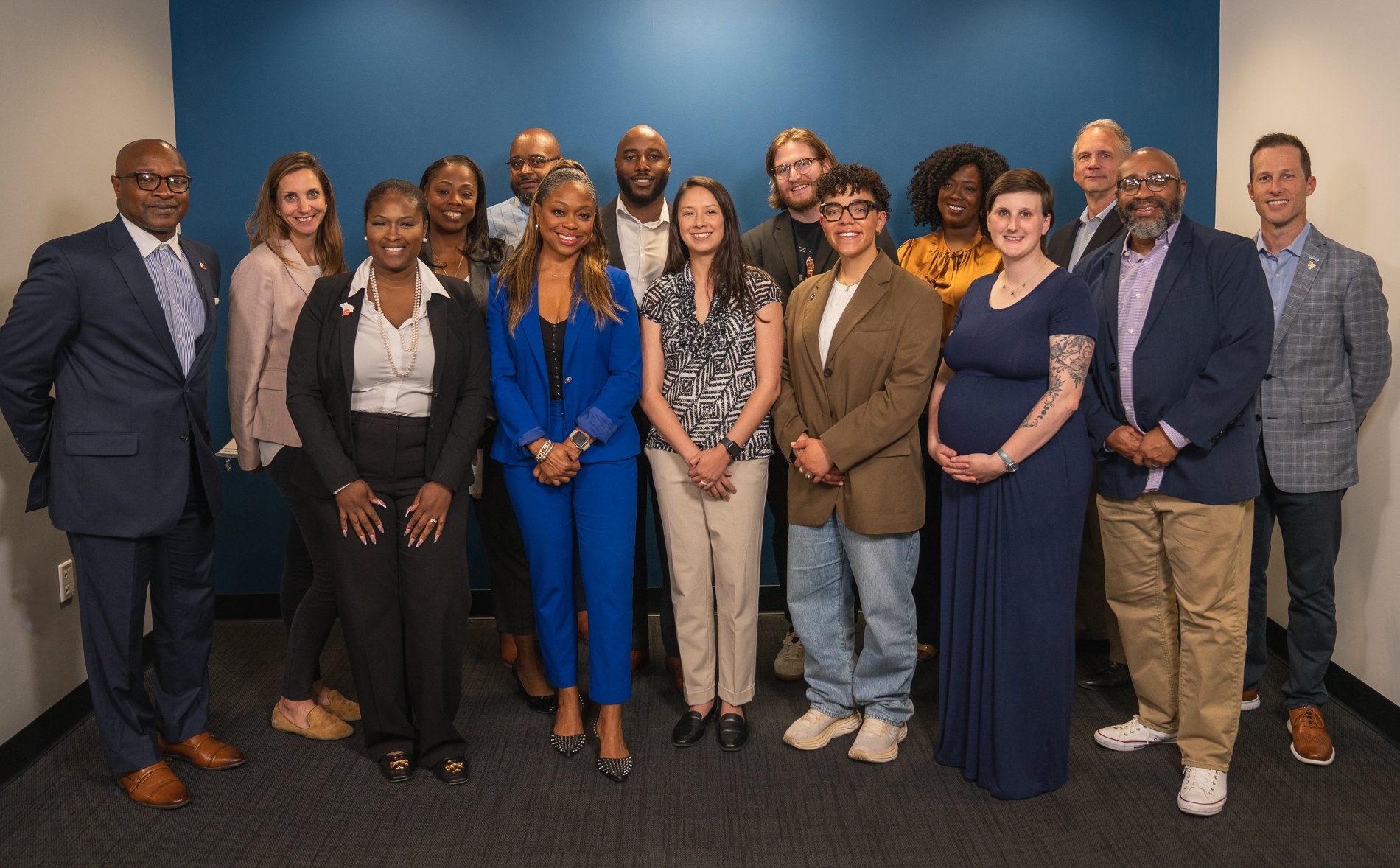 The inaugural 2024 Leaders Program cohort teammates pose for a photo.