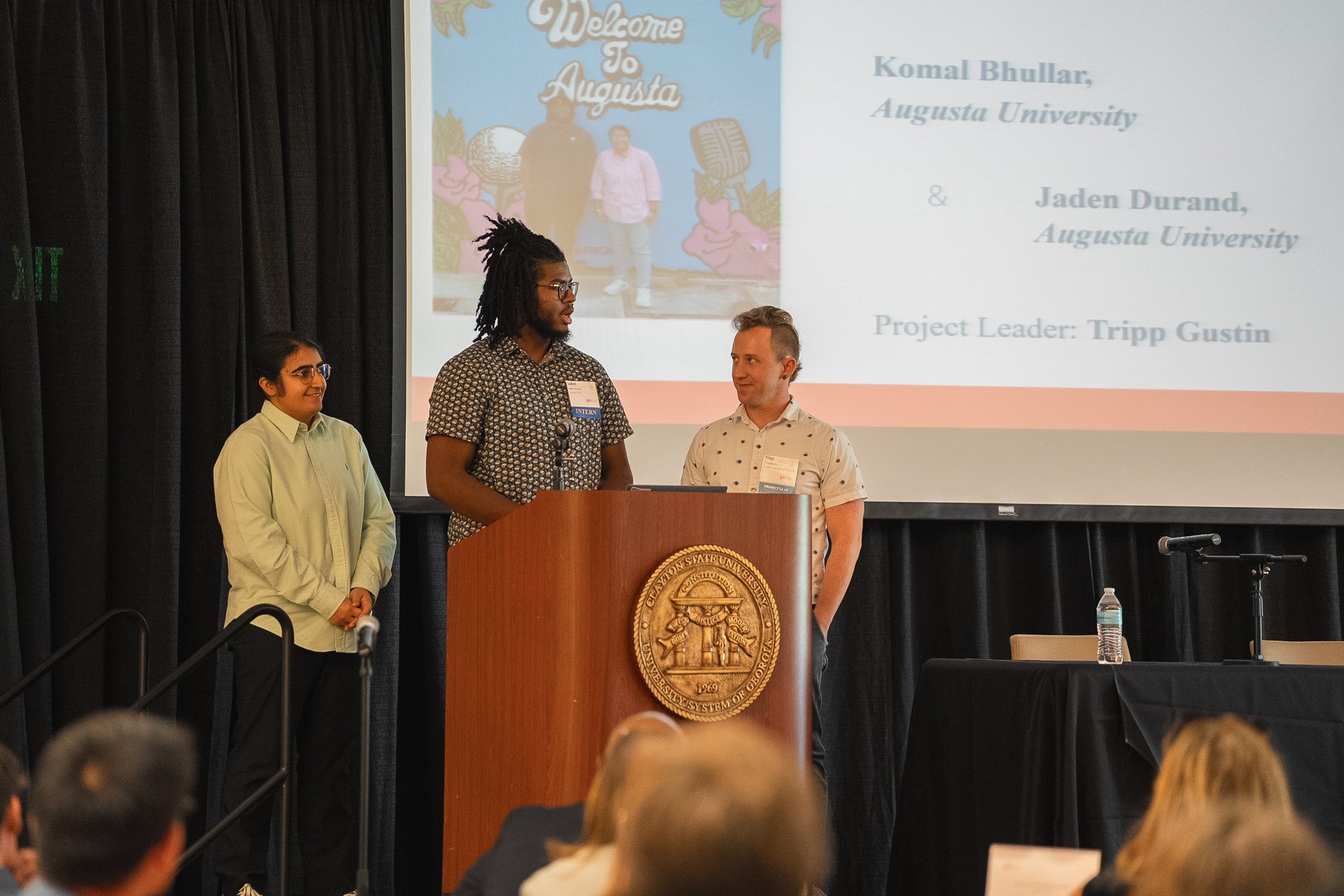 A representative speaks at the PSI 2024 closing ceremony